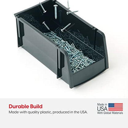IRIS USA 12-Pack, Small Stackable Storage Bins, Black - size: Small - 12 Pack