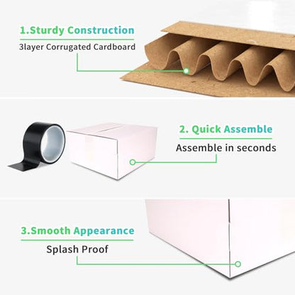 CRUGLA 12x12x6 Shipping Boxes 15 Pack, White Corrugated Cardboard Boxes with Side-Lock and Pre-Applied Double-Sided Tape, Easy Assemble Packing Mailer Boxes for Small Business Shipping - size: 12x12x6 Inch 15 Pack