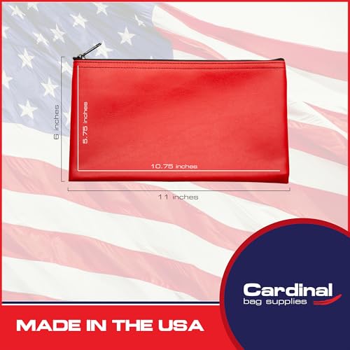 Multi-Purpose Zipper Bag, Red, 11 x 6 Inch - color: Red