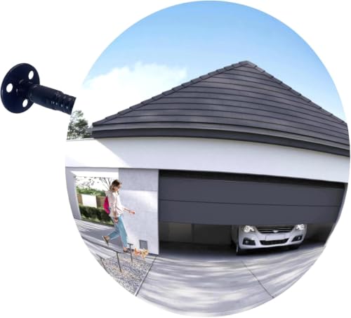12" HD Frameless Acrylic Convex Mirror, Wide Angle Garage Blind Spot Mirror - size: 12 inch wide-angle lens+base
