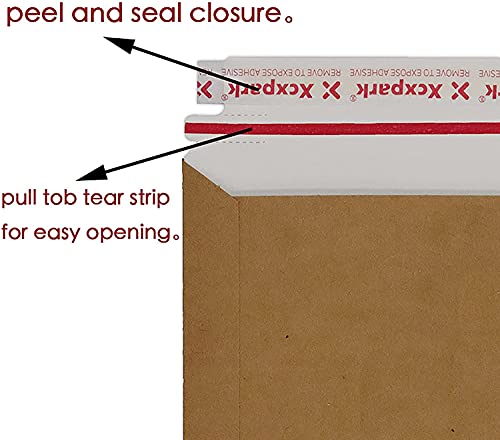 Xxcxpark 25 Pack Brown Kraft Rigid Mailers, 6.25 x 8.25 inches Self Seal Photo Document Mailers Premium Cardboard Keep Flat Envelopes for Photos, Pictures, Papers, Files, CD - color: Brown, size: 6.25X8.25