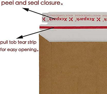 Xxcxpark 25 Pack Brown Kraft Rigid Mailers, 6.25 x 8.25 inches Self Seal Photo Document Mailers Premium Cardboard Keep Flat Envelopes for Photos, Pictures, Papers, Files, CD - color: Brown, size: 6.25X8.25