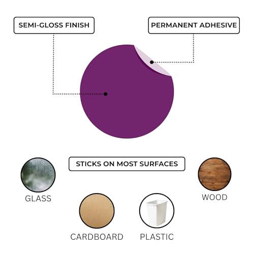 ChromaLabel Small Dot Stickers, 1/4 Inch Purple, 1000/Box - color: Purple, size: 1/4"