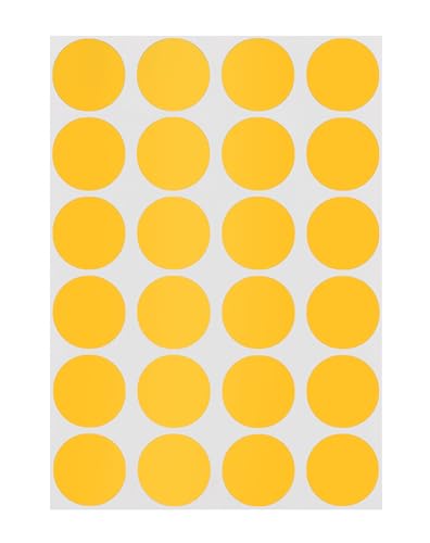 ChromaLabel Goldenrod Dot Stickers, 3/4 Inch, 1008/Pack - color: Goldenrod