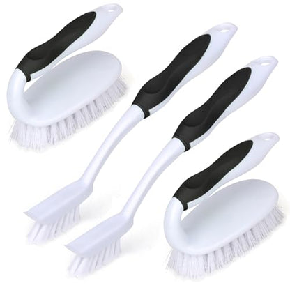 Scrub Brush Set, 4 Pack Deep Cleaning Brush Kit, Black - color: Black