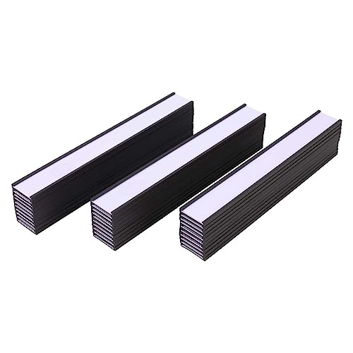 C Channel Magnetic Labels Holders 30 Pack 0.75''x 6'' for Metal Racks - size: 0.75 x 6 Inch