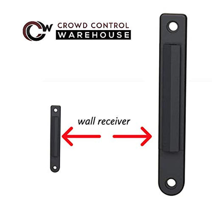 CCW 11 Ft Wall Mount Retractable Belt Barrier, Stainless Steel Case - color: Brown, size: Solid Color