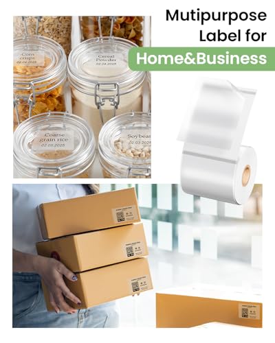 Phomemo Frosted Thermal Labels, 1.97"x3.15", for M110/M100/M220, 90 PCS - color: Frosted Clear, size: 1.97"x3.15"