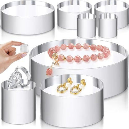 Remerry Acrylic Round Block Display, 8 Pcs, Mixed Sizes - size: Mixed Sizes