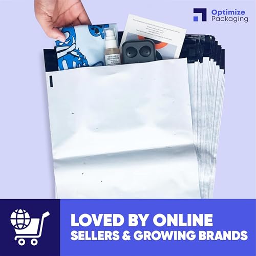 14.5 x 19 Heavy-Duty Poly Mailers – 30-Pack, 3 Mil Thick Shipping Bags – Waterproof, Tear-Resistant, Recyclable Envelopes for Small Business & Clothing (White, 14.5" x 19") - size: 14.5" x 19"