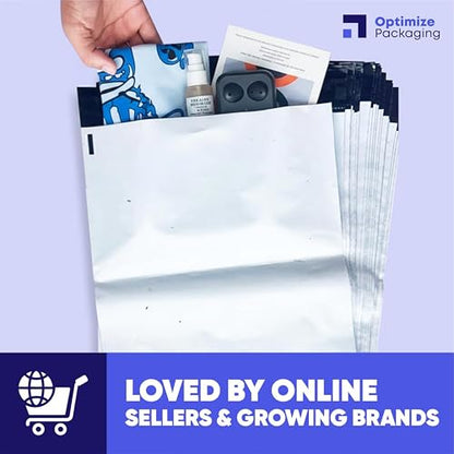14.5 x 19 Heavy-Duty Poly Mailers – 30-Pack, 3 Mil Thick Shipping Bags – Waterproof, Tear-Resistant, Recyclable Envelopes for Small Business & Clothing (White, 14.5" x 19") - size: 14.5" x 19"