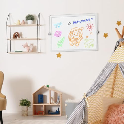 Desktop Whiteboard 16x12 Stand, Double Sided Dry Erase Board Kids - size: 16*12white