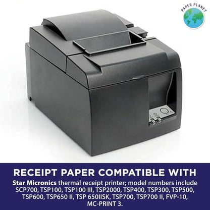 PaperPlanet Thermal Paper for Square Stand and Register | 20 Rolls