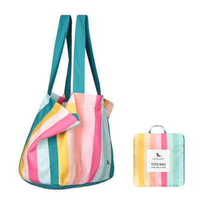 Dock & Bay Everyday Beach Tote Bag - Reusable Carrier Bag for Daily Use - Carries Up to 10kg - 100% Recycled Materials - color: Summer - Coastal Candy