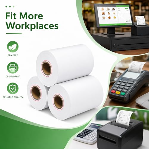 2 1/4" x 50' Thermal Receipt Paper, BPA Free, 50 Rolls for 58mm POS