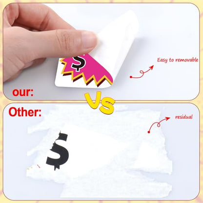 300 Pcs Garage Sale Price Stickers, Removable Adhesive 2"x3" Label Stickers for Yard Sales, Retail & Community Events - color: Pink