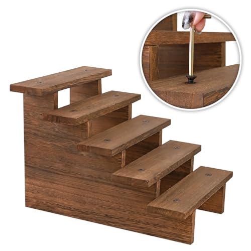 Ikee Design 5-Tier Wooden Display Stand for Plants & Collectibles