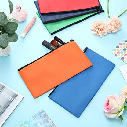Teling 14 Pack Bank Money Bags with Zipper for Cash, Classic Color - color: Classic Color