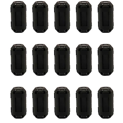 15Pcs 5mm Clip-on Ferrite Ring Core RFI EMI Noise Suppressor Cable Clip for Telephones Tvs Speakers Radio Audio Equipment Noise Suppressor Video Cable Power Cord - size: 5mm