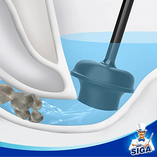 MR.SIGA Toilet Plunger with Holder, Plungers for Bathroom Heavy Duty, Black - color: Black