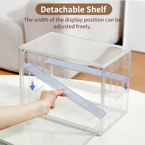 4 Layer Stackable Acrylic Figure Case for Collectibles Display Box,3 Pack - size: XLarge 3 Pack