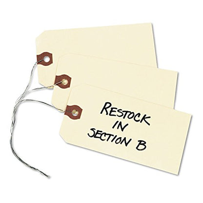 Avery 12605 Shipping Tags W/Wire, No 5, 4-3/4-Inch x2-3/8-Inch, 1000/BX, Manila