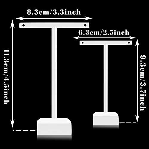 Jetec Acrylic Earrings Display Holder T Bar Earrings Stand Holder - color: White