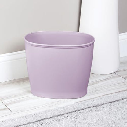 iDesign Slim Plastic Bathroom Trash Can, Purple - color: Wisteria, style: Pack of 1
