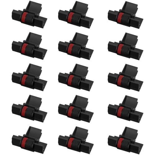 Compatible Ribbon Replacement for Casio hr-100tm Calculator Ink Ribbon Compatible with Casio HR-100TM HR-150TM HR-170RC Canon P23-dhv CP13 Sharp EL-1801V, Individually Sealed, B/R (15-Pack) - size: 15-Pack