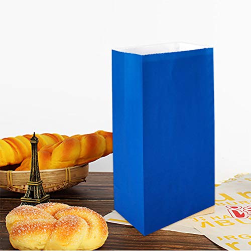 KEYYOOMY Small Royal Blue Paper Bags Goodie Bags (50 CT, 4.7x2.4x8.7 in) - color: Royal, size: 4.7x2.4x8.7 in - Small