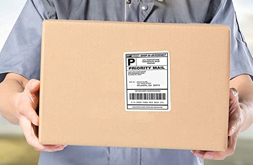 SJPACK 4x6 Thermal Labels, Shipping Labels with Perforated Line, Commercial Grade Thermal Shipping Label Paper, Pack of 500 - size: 500 Labels