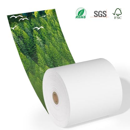 15 Rolls 3 1/8 x 230 Thermal Paper Receipt Rolls 55 GSM Premium Quality Thick paper For POS Cash Register BPA Free-Methdic - style: 15 Rolls