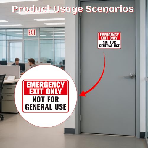 Emergency Exit Only Not For General Use Sign Sticker - color: Emergency Exit Only 493