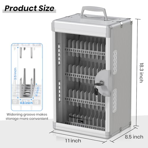 Glosen 48 Slots Cell Phone Locker with Key for Classroom, Phone Storage Box - size: 48slots
