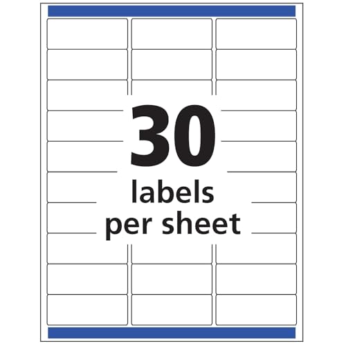 Matte Clear Easy Peel Address Labels, 1 x 2 5/8, 750/Pack