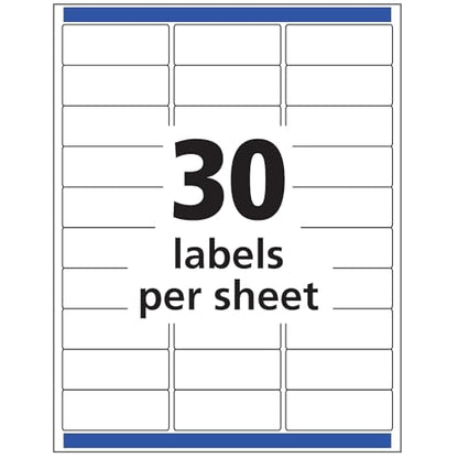 Matte Clear Easy Peel Address Labels, 1 x 2 5/8, 750/Pack