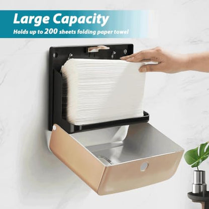 Adhesive Paper Towel Holder for Bathroom - Modunful M7 D-2131 - color: D-213 Gold