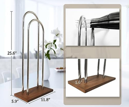 Hanger Stacker, Clothes Hanger Organizer Stand - 25.6”H - color: Stainless Steel, size: Small(25.6"H)