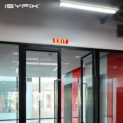 iSYFIX Exit Glow in the Dark Sign Aluminum, 6 Pack, 12x4 Inch - color: Metal Glow, size: 6 Pk 12x4
