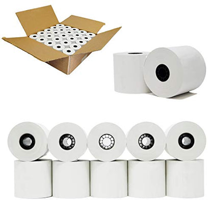(48 Gsm Paper Thickness) 2 1/4 x 230ft 1-Ply Thermal Paper [50 Rolls] BPA Free Cash Register Tape Sharp 01PU, 01PU, ER-A520, ER-A530, UP-700, XE-A201, XE-A202, XE-A302 CBM262, CBM270 - size: 1 Case - 50 Rolls, style: 2 1/4" x 230' Thermal