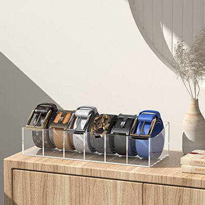 Acrylic Belt Organizer - color: 6 Compartments