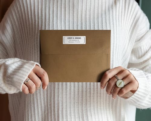 Personalized Return Address Labels - Black & White Styles - Choose Your Design - Custom Self Adhesive Stickers for Envelopes (60-960 Labels) (Bold Style) - style: Bold Style
