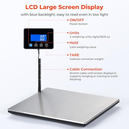 MUNBYN 660lb/1.8oz Shipping Scale, Digital Postal Scale for Packages