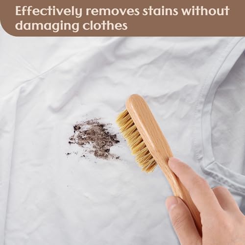 3 Pcs Wood Laundry Stain Brush Stain Remover Brushes with Boar Bristle Small Stain Brush for Clothes for Scrubbing Stains from Furniture Fabric Leather(3 Pcs C) - style: 3 Pcs C