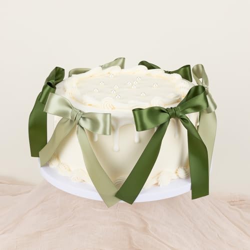 Keypan Sage Green Satin Ribbon, 1 Inch, 50 Yards - color: Sage Green, size: 1"