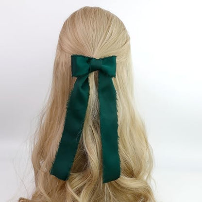 Silk Satin Ribbon 1-1/2 Inch x 30 Yards Dark Green - color: Dark Green