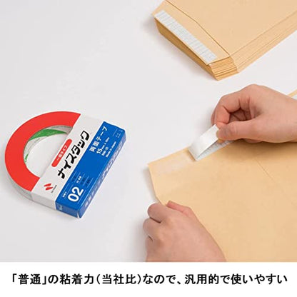 Nichiban NW-15 Double-Sided Tape Nistack (General) 0.6 inches (15 mm) x 66.4 ft (20 m) - size: E.15mm
