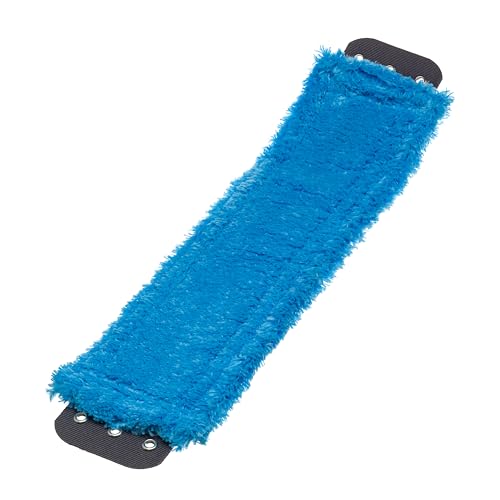 Unger Commercial SmartColor MicroMop 15.0, 16" Wet Microfiber Mop Pad, Reusable - Heavy-Duty Floor Cleaning, Blue - MM40B