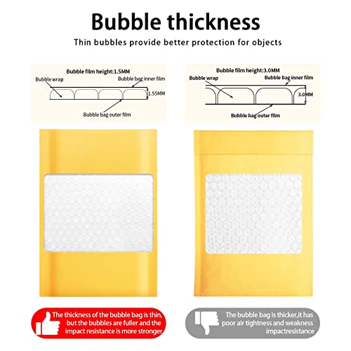 DaSen Kraft bubble mailers 6x9 Inch 50 Pack,Self-Sealing Paper Envelopes for Packaging,Strong Adhesion Envelope Mailers, Small Waterproof Cushioned Padded Shipping Bags Yellow #0 - size: 6x9-50Pc