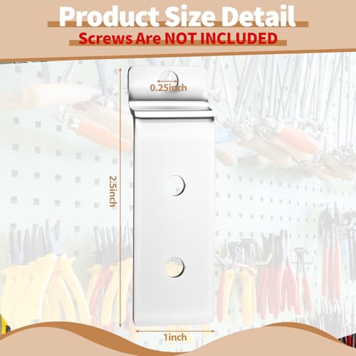 10pcs Slatwall Metal Plate Mount Backplate Mounting Adapter to Make Items Slatwall Compatible Heavy Duty Steel Bracket with 3 Pre-drilled Holes Backplate for Secure Displays (Silver) - style: Silver